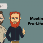 Cartoon picture of Pieter Bos and Cameron Côté of the Pro-Life Guys Podcast - Pieter has his hands behind is back and Cam has a thumbs-up.
